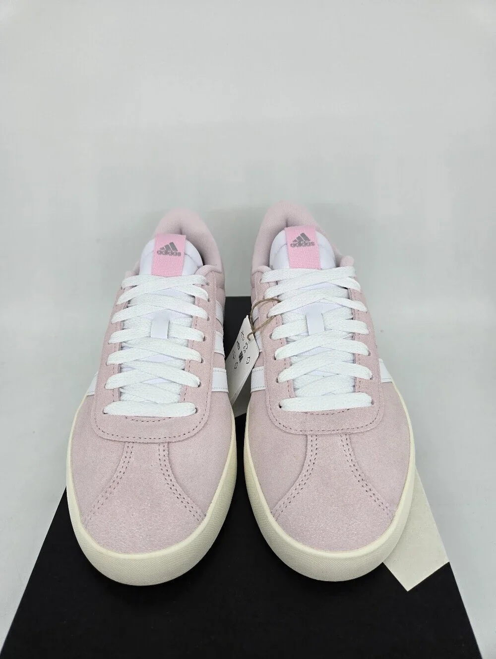 adidas Women's JP5325 VL Court 3.0 Clear Pink Off White Shoes Size 9